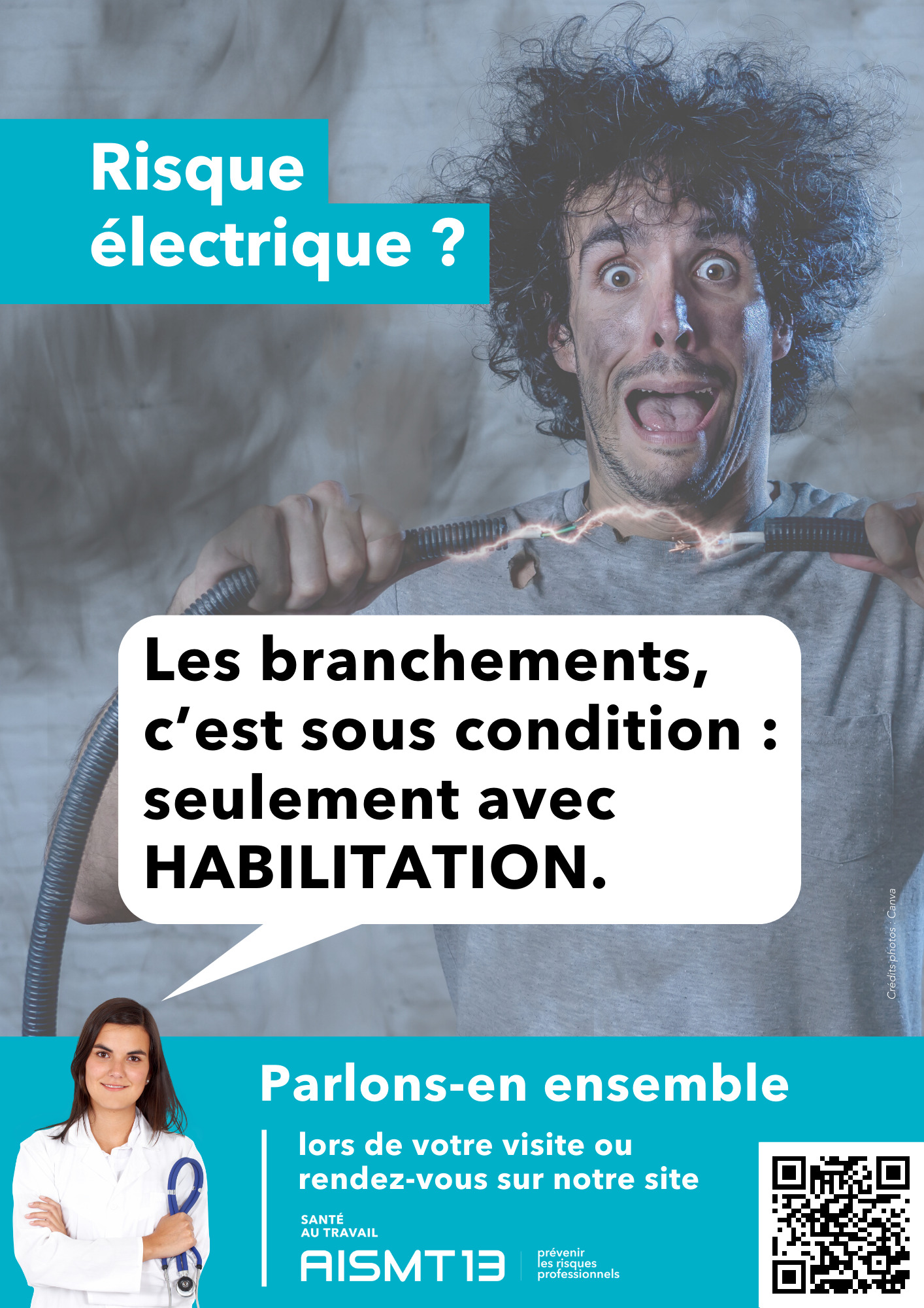 AFFICHE PREVENTION RISQUE ELECTRIQUE AISMT13 A3