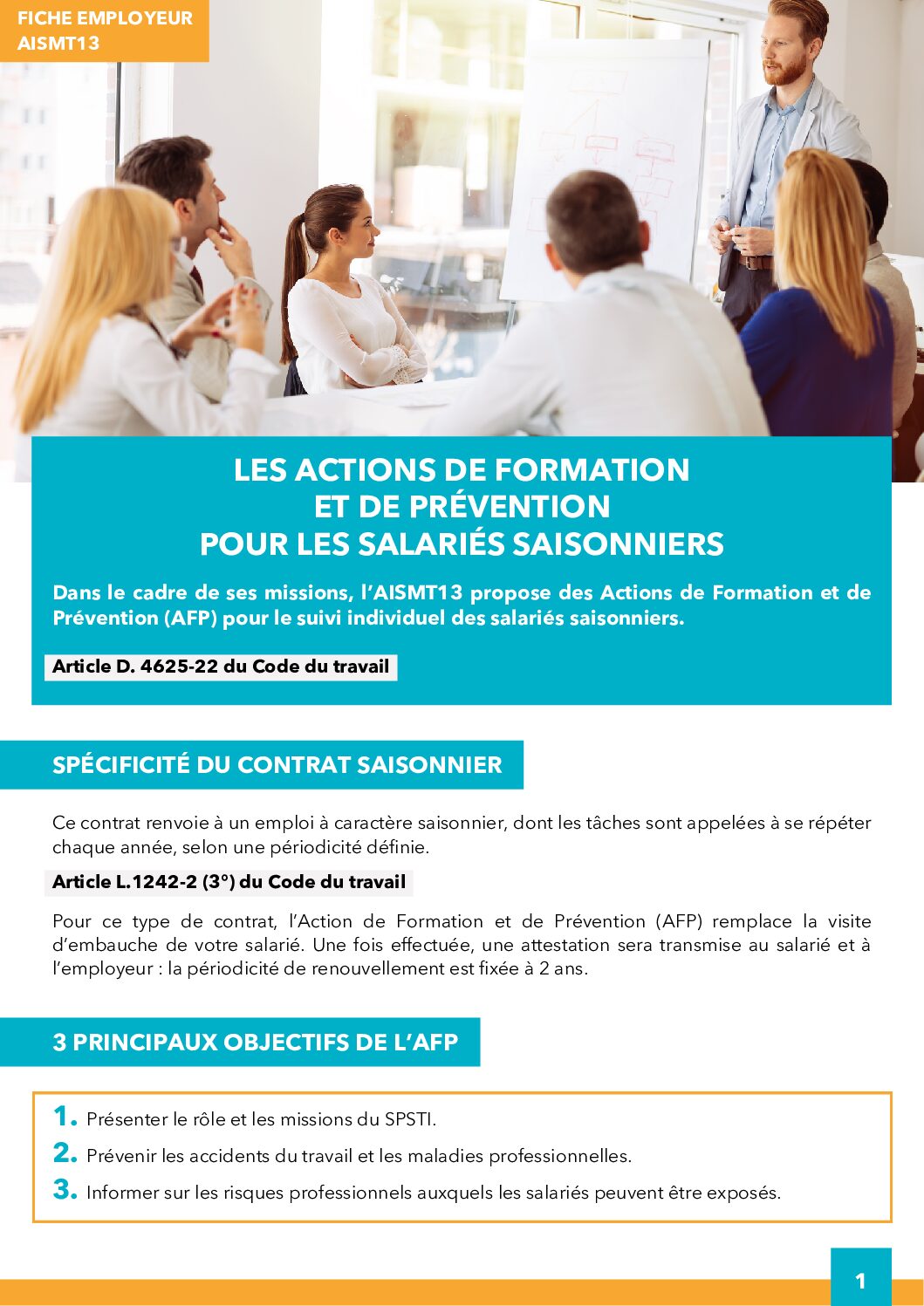 Actions de formation et de prévention - AFP