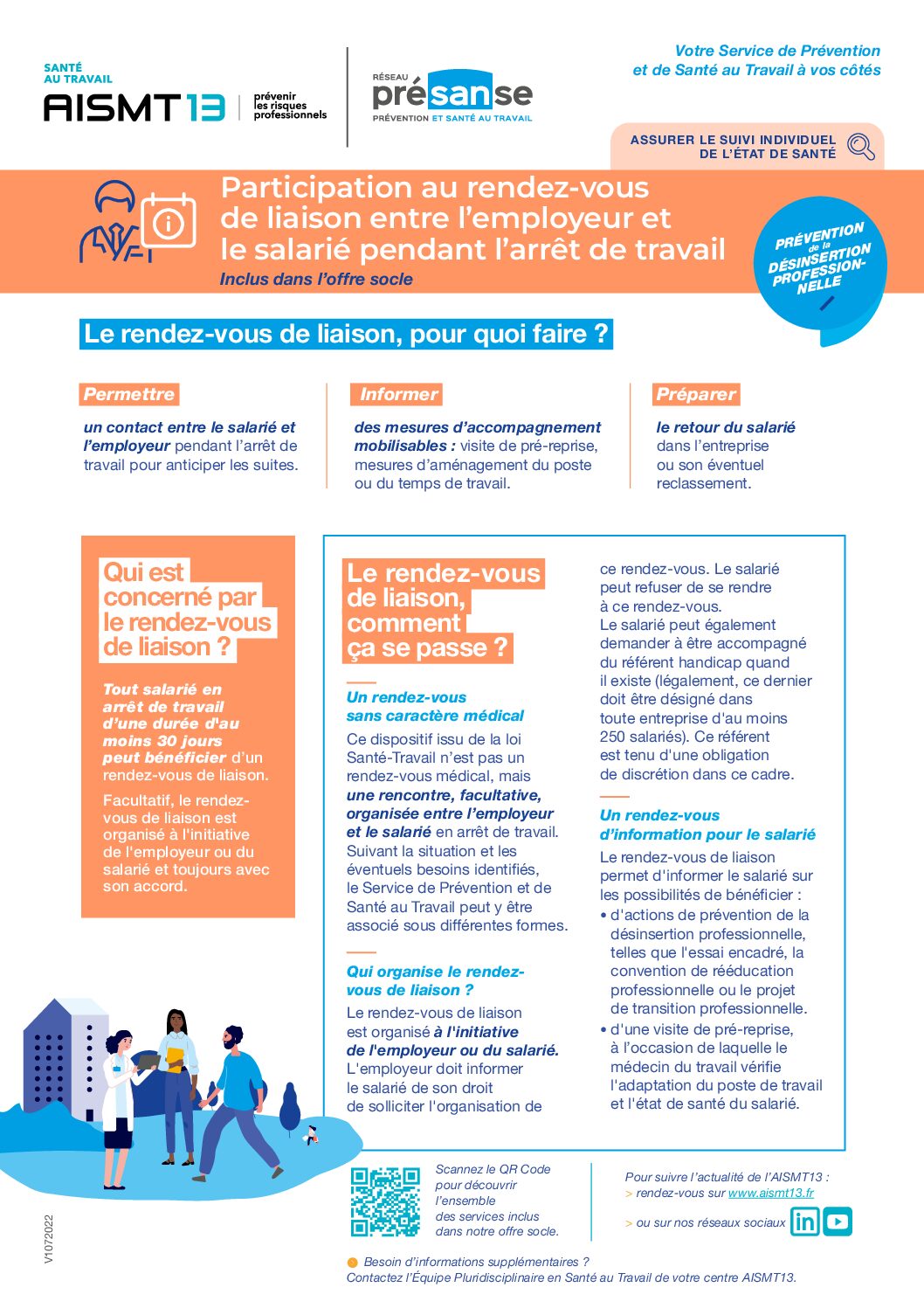 Participation RDV Liaison employeur salariés pendant arret de travail