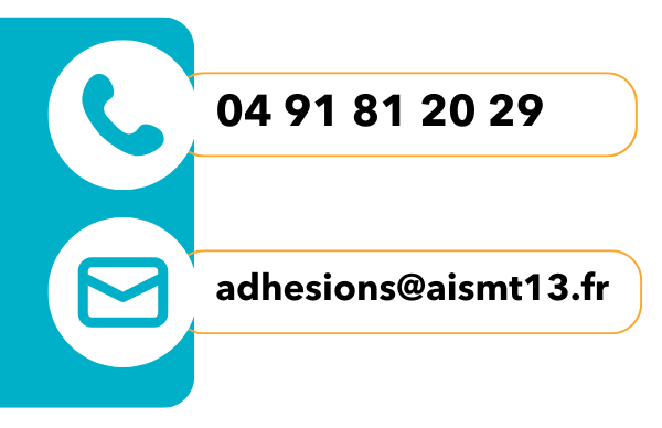 Illustration des contacts tel et mail du service adhesions AISMT13